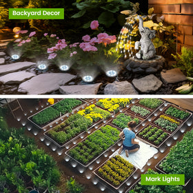 PATIOWIN mini solar ground lights weatherproof design for year-round use
