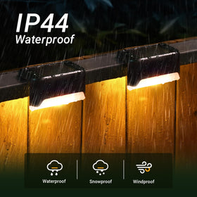 PATIOWIN solar fence light outdoor guides guests along the boundary.