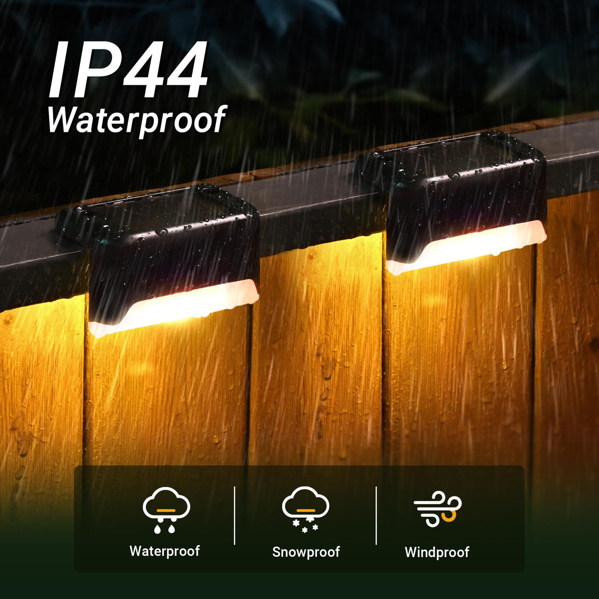 PATIOWIN solar fence light delivers a gentle glow along fence lines