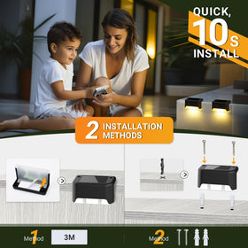 PATIOWIN solar path light lighting a garden path at night