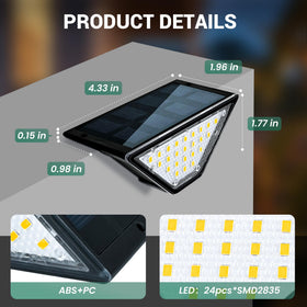 PATIOWIN 24-LED system highlights deck edges for easy evening navigation.