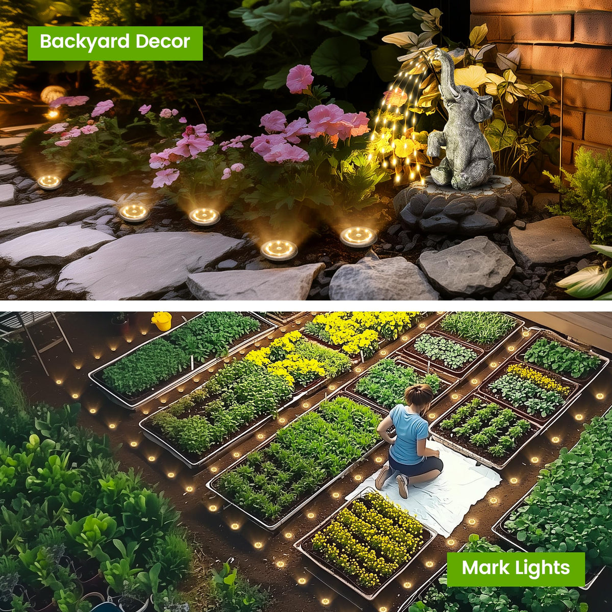 PATIOWIN pathway lighting for driveways boosts nighttime safety along paths.