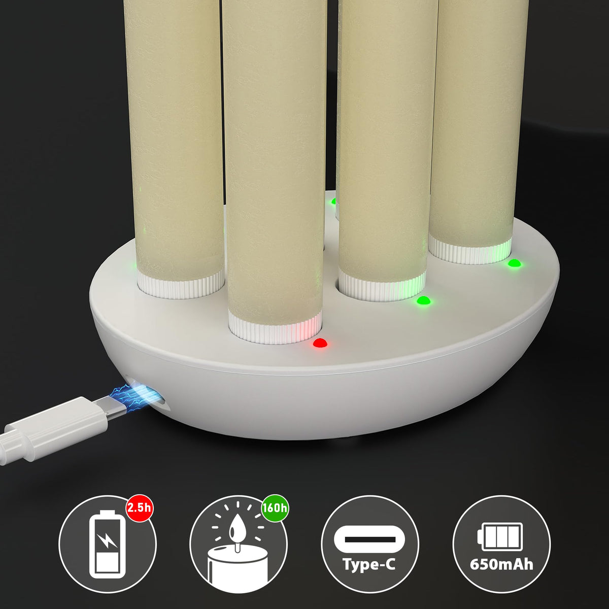 Patiphan 3D flame wax candles delivering lifelike flicker and ambiance