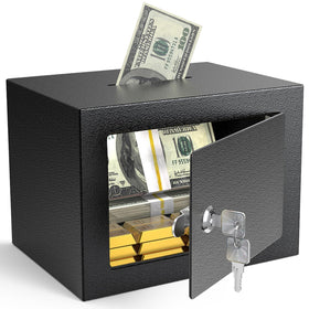 PATRON small safe box coin slot top for easy deposits.