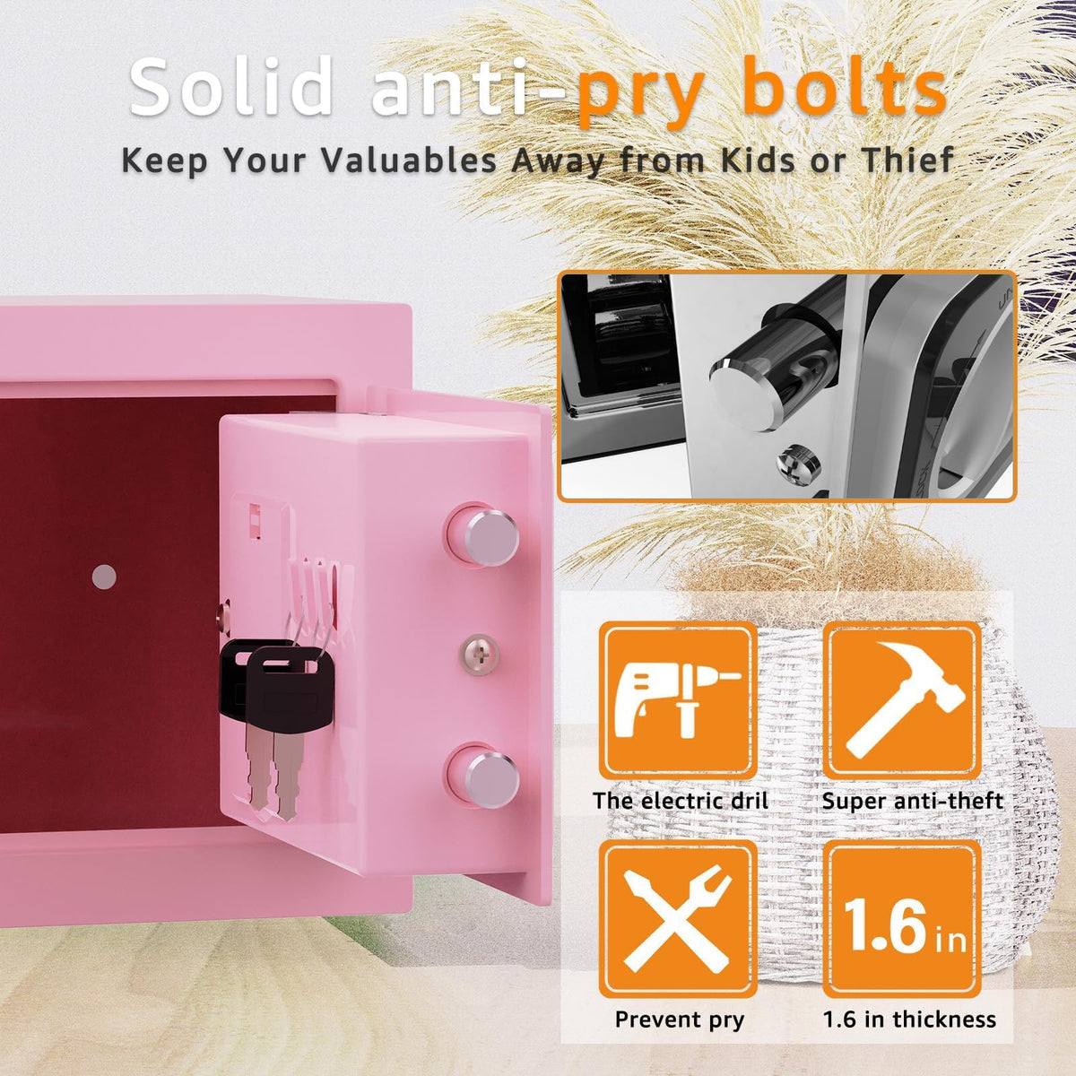 Patron compact safe that fits in drawers and nightstands