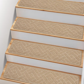 PATTENGO non-slip stair treads on wooden steps provide safer footing.