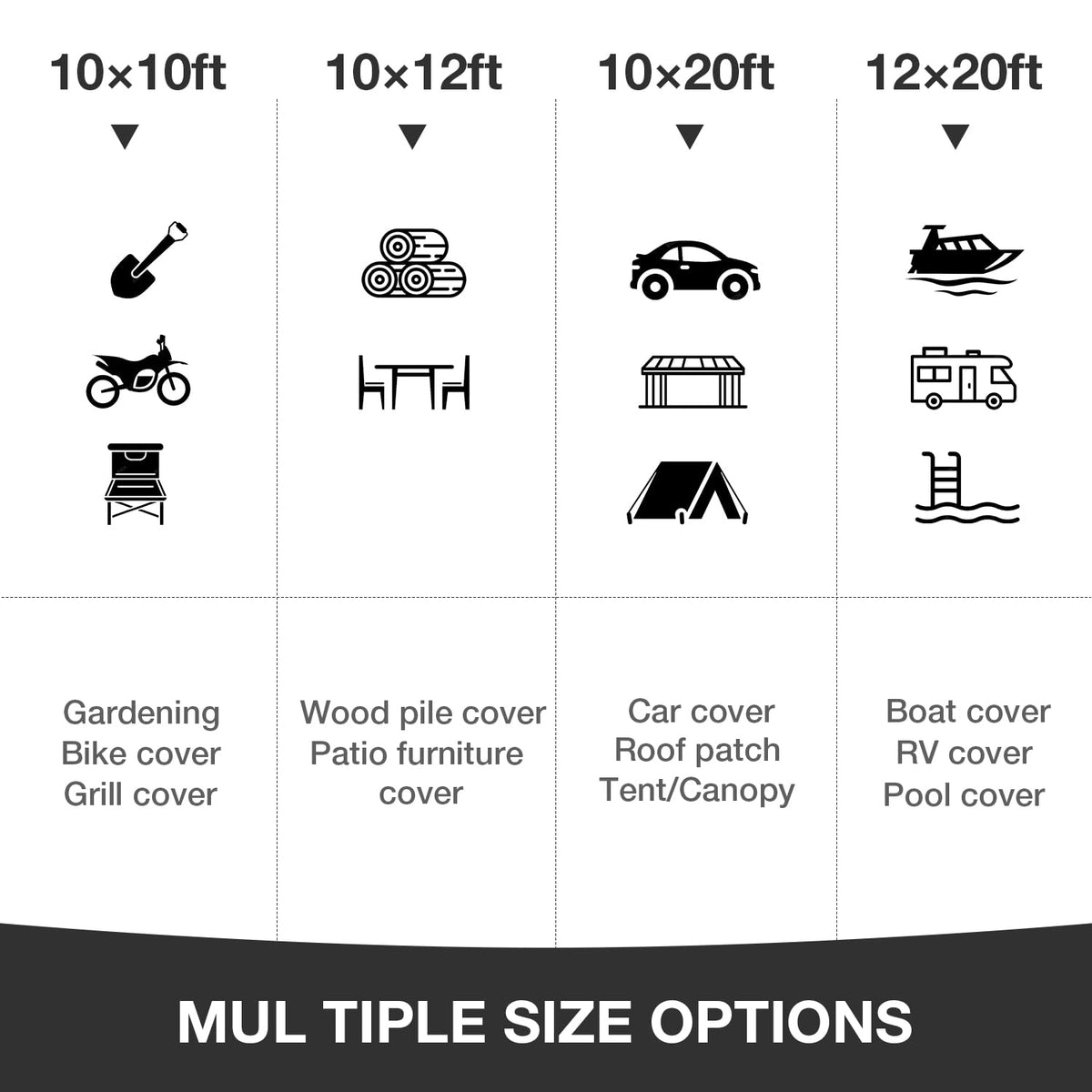 Pattiumo tarp rustproof aluminum grommets spaced for secure ties