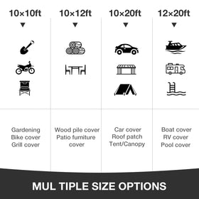Pattiumo tarp rustproof aluminum grommets spaced for secure ties