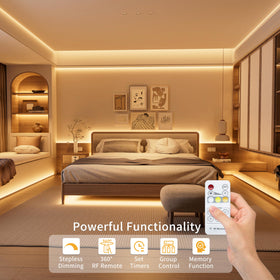 PAUTIX bedroom lighting offers tunable white for cozy or bright moods.