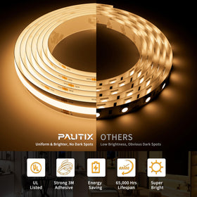 PAUTIX kitchen shelf light brightens displays with even coverage.