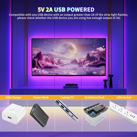 PAUTIX bedroom ambient RGB strip creates cozy mood lighting
