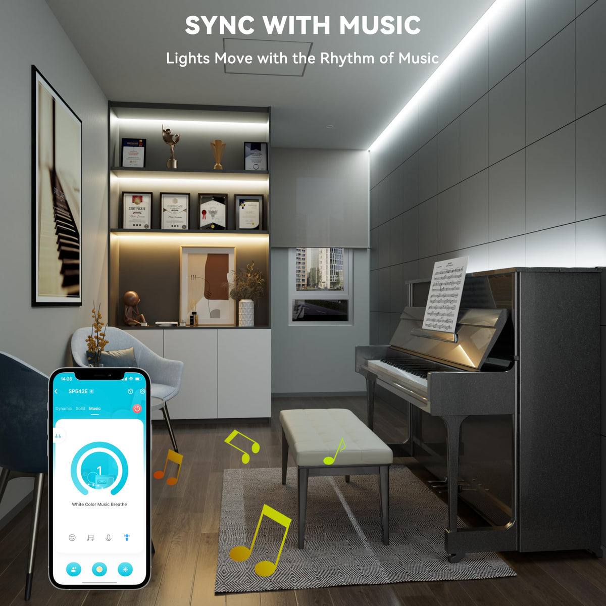 PAUTIX CCT COB LED strip light voice control with Alexa/Google.