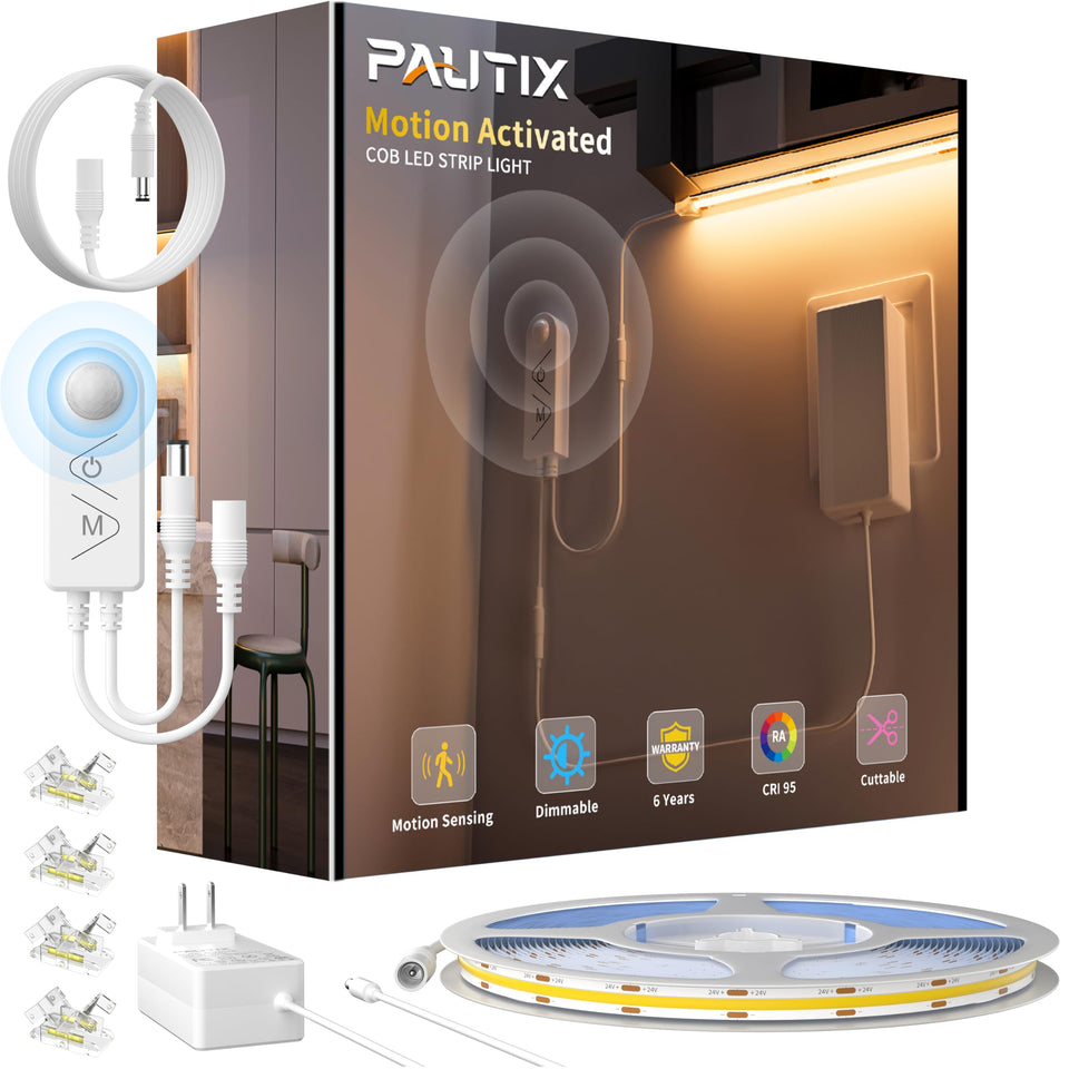PAUTIX COB LED strip 2700K warm white provides uniform ambient light for cozy spaces