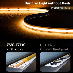 PAUTIX COB LED strip 32.8ft long length for cabinet and shelf lining