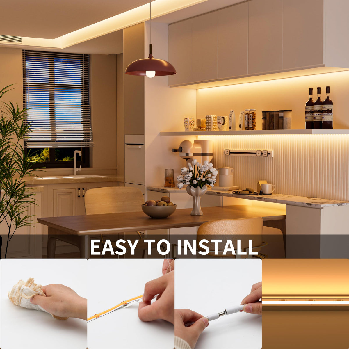 PAUTIX COB LED strip 65,000 hours lifespan indicator