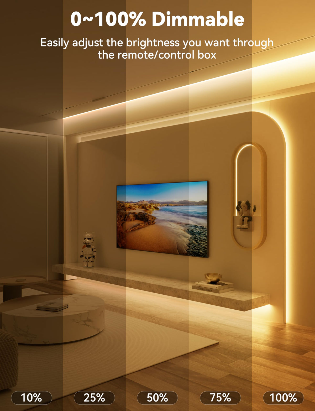 PAUTIX COB LED strip under kitchen cabinets for ambient warmth