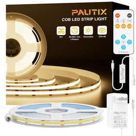 PAUTIX COB LED strip light with remote for adjustable, dimmable ambience.