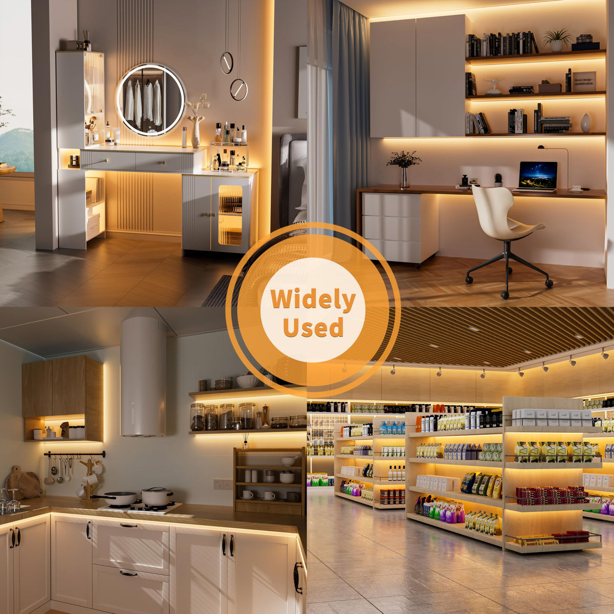 PAUTIX COB LED strip mirror and makeup lighting application