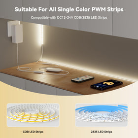 PAUTIX operates on 12-24V DC for monochrome LED strips