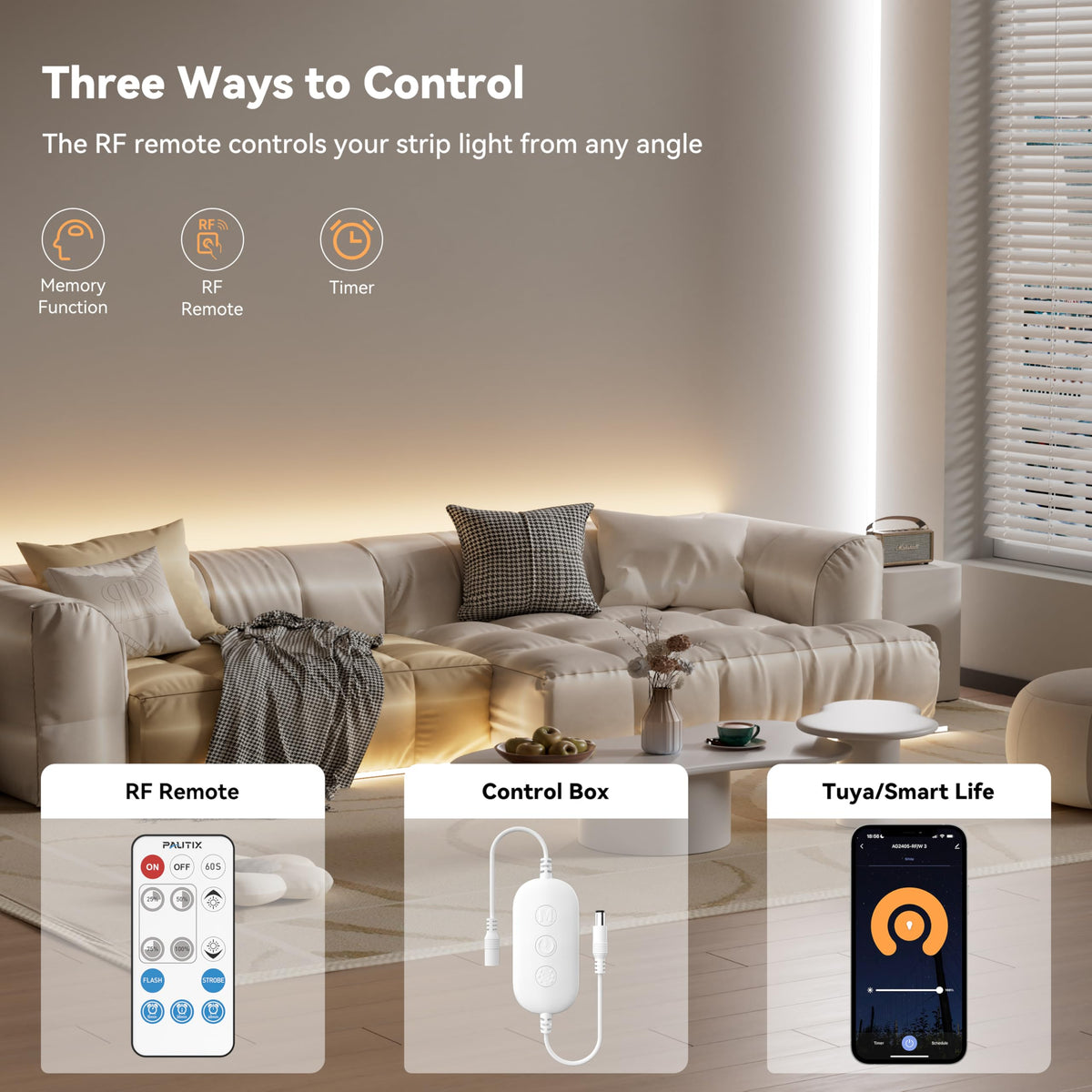 PAUTIX in living room setup demonstrates practical dimming control
