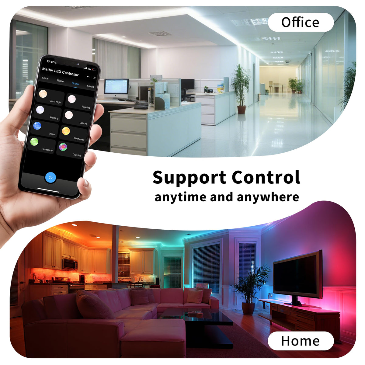 PAUTIX ML5 dimming range from 2700K to 6500K for mood lighting.