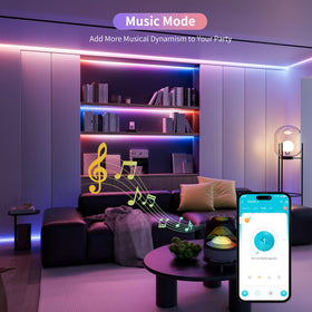 PAUTIX music rhythm mode visualizes sound with dynamic color changes.