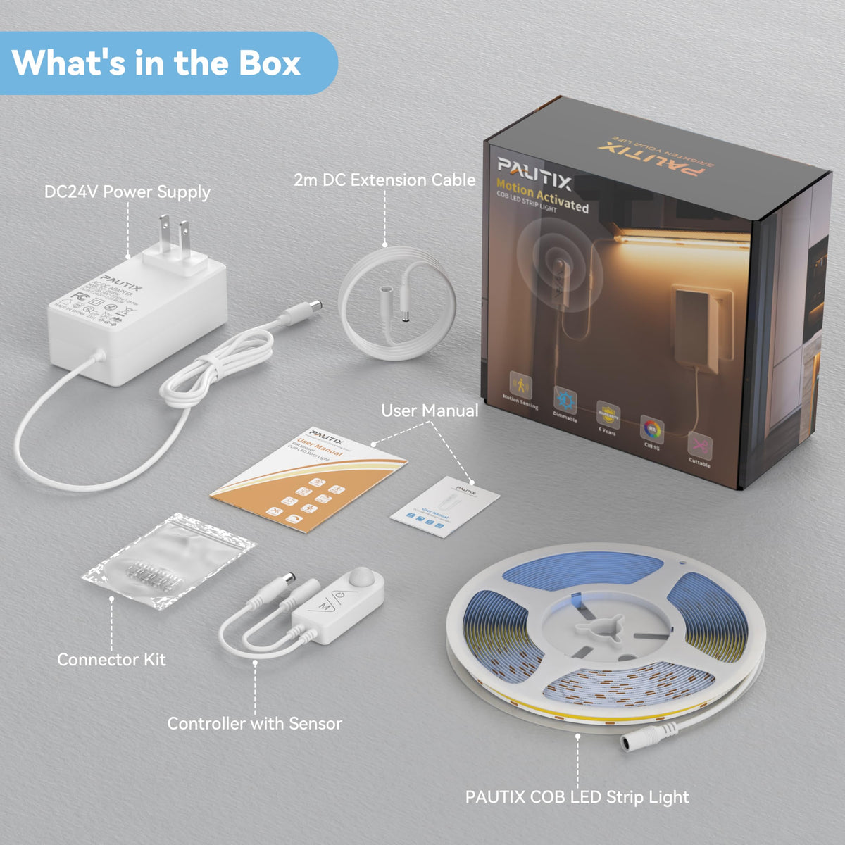 PAUTIX packaging includes all parts plus a 6-year warranty