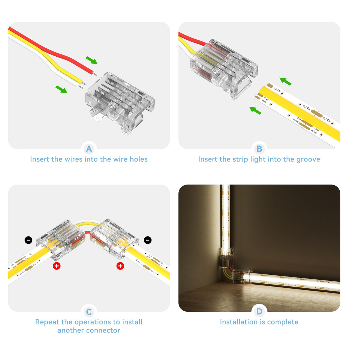 PAUTIX reusable 3-pin connector reduces waste and simplifies repositioning.