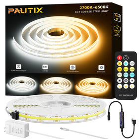 PAUTIX tunable white COB strip showing flexible warmth for any room