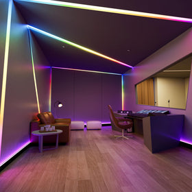 PAUTIX TV backlight setup creating immersive room ambiance.