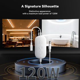 PAUTIX under-cabinet LED strips paired for ambient mood lighting