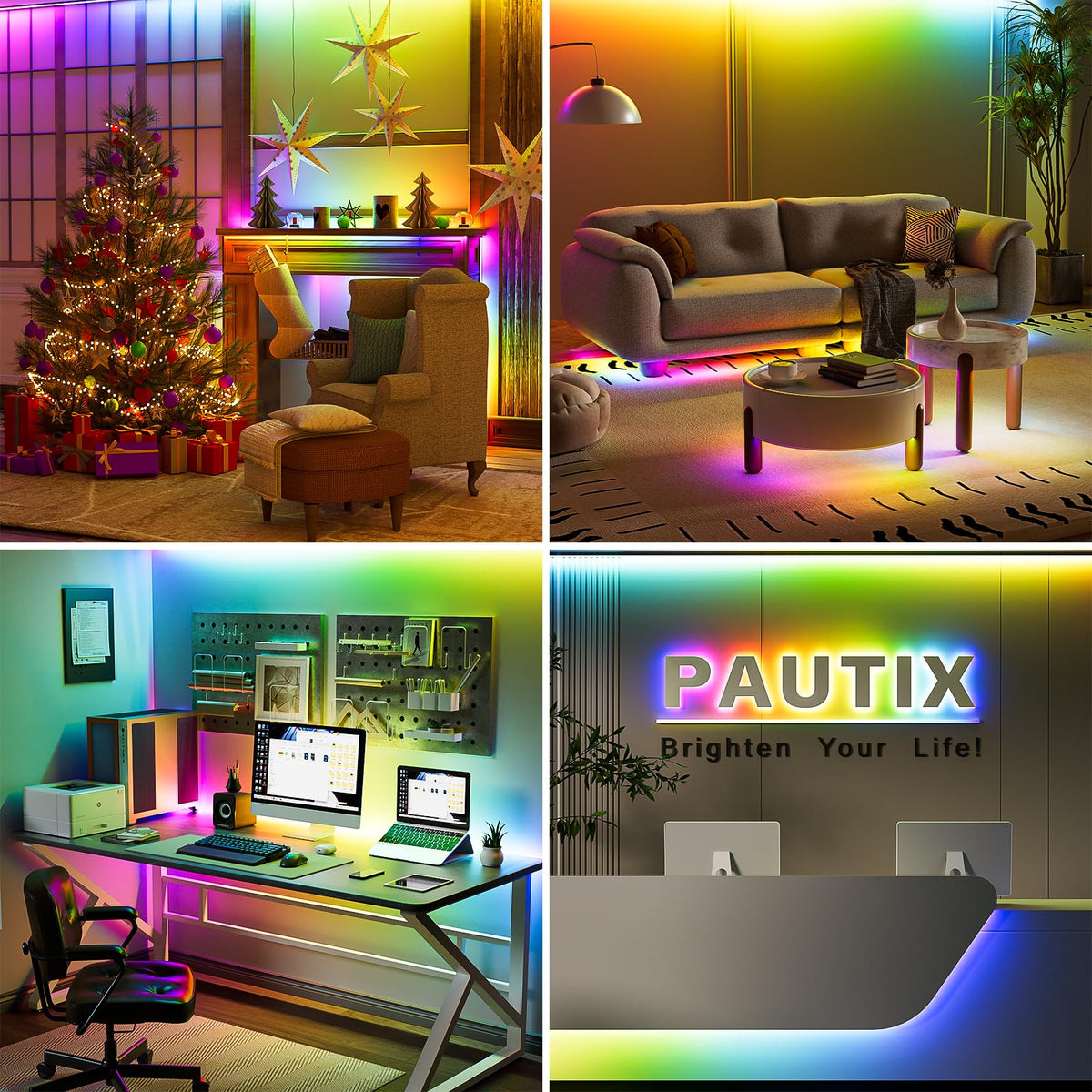 PAUTIX multi-use LED strip brightening shelves and displays