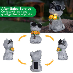 Pawatee solar-powered garden statue brightens patios without wiring.