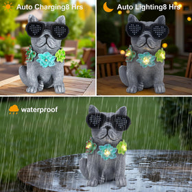 Pawatee solar garden statue features weather resistant build and energy saving LED lighting.