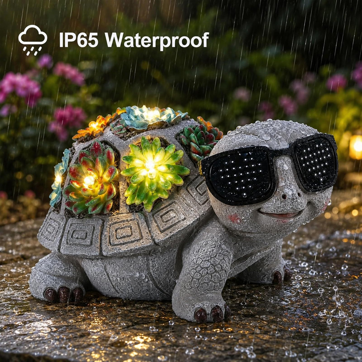 Pawatee weatherproof outdoor turtle decor withstands rain and sun