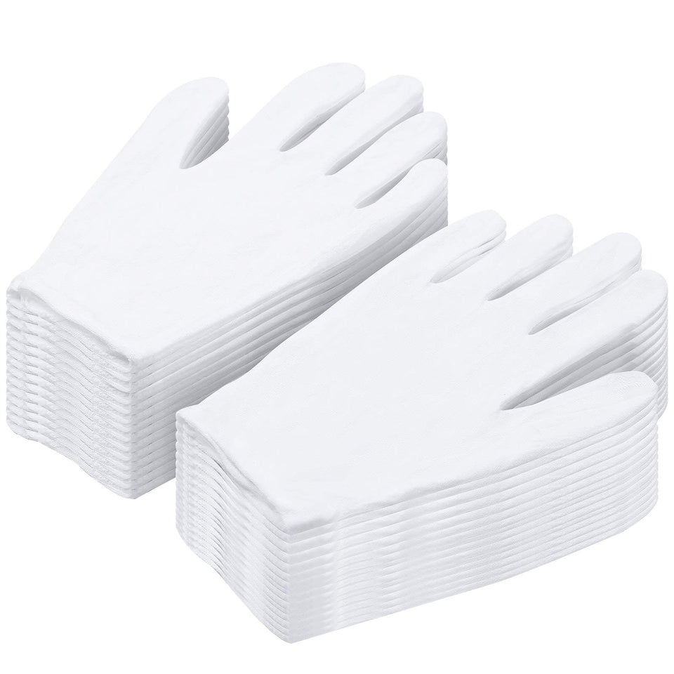 Paxcoo cotton gloves 20-pairs pack for moisturizing and handling tasks