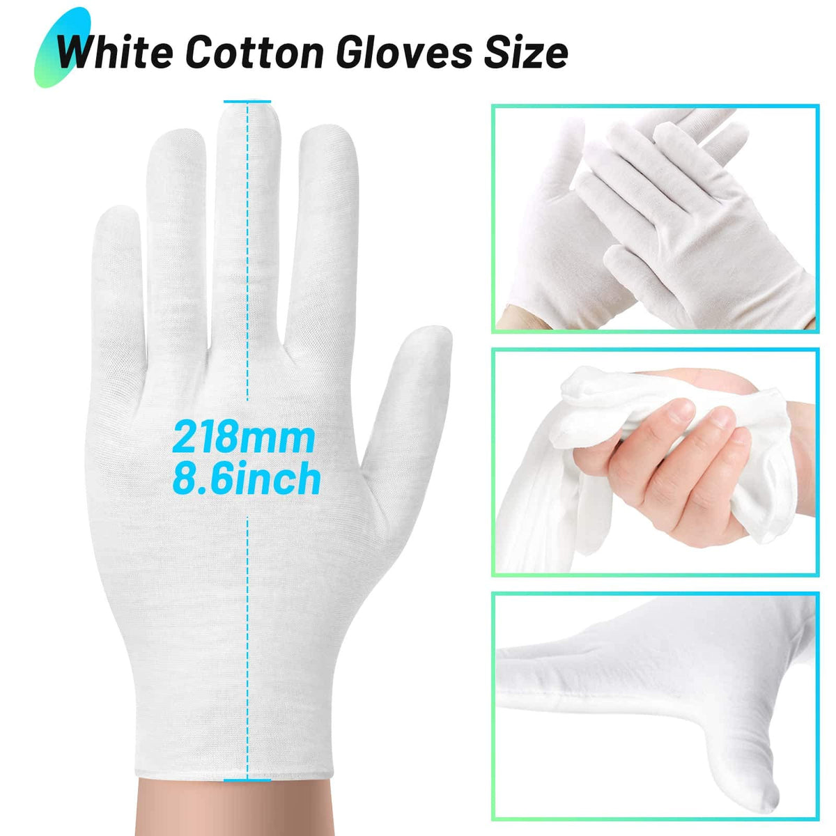 Paxcoo washable cotton gloves are reusable and easy to maintain