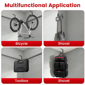 Payivsve bike hooks six-pack bundle for organized garage storage