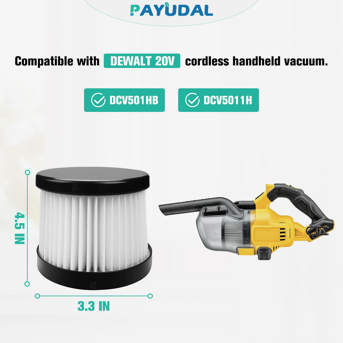 PAYUDAL foam sleeve filters 8-pack extend filtration life and dust capture.