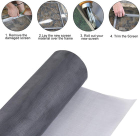 Pazaka fiberglass screen roll installed on a porch for durable screening