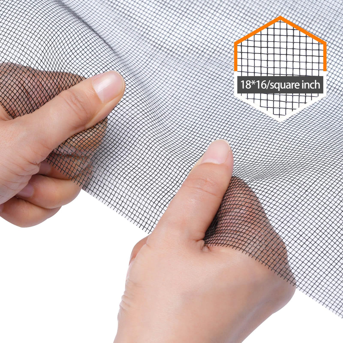 Pazaka fiberglass screen on porch window provides durable sun screening and airflow.