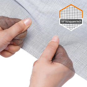Pazaka fiberglass screen on porch window provides durable sun screening and airflow.