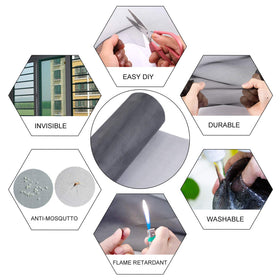 Pazaka window screen repair roll 36x100 black for quick frame fixes.
