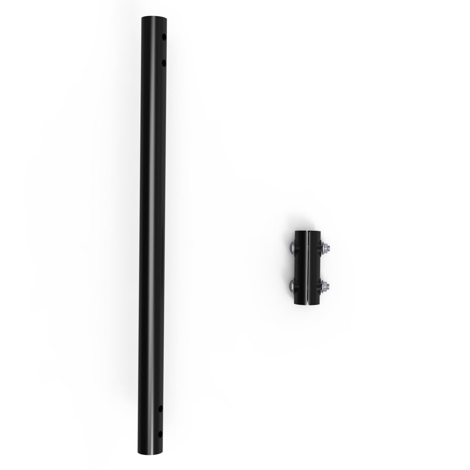 PBD Extension Pole 1in diameter with black finish raises antenna height.