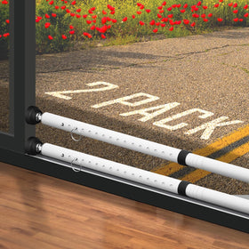 PBHEPJ sliding door security bar extended to fit 18.5–51 inches for versatile protection.