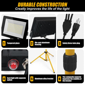 PBPHX LED work light tilt to 360° for precise lighting adjustment