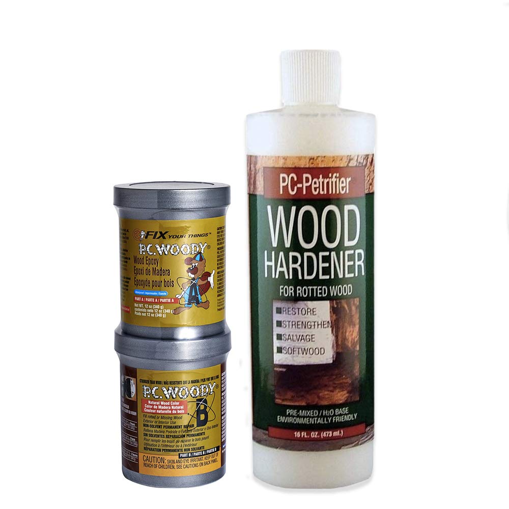 PC-Petrifier penetrates rotted wood to reinforce and prep for coating