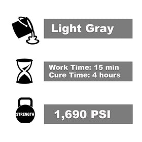 PC-Products gray epoxy paste being mixed for masonry crack filling.