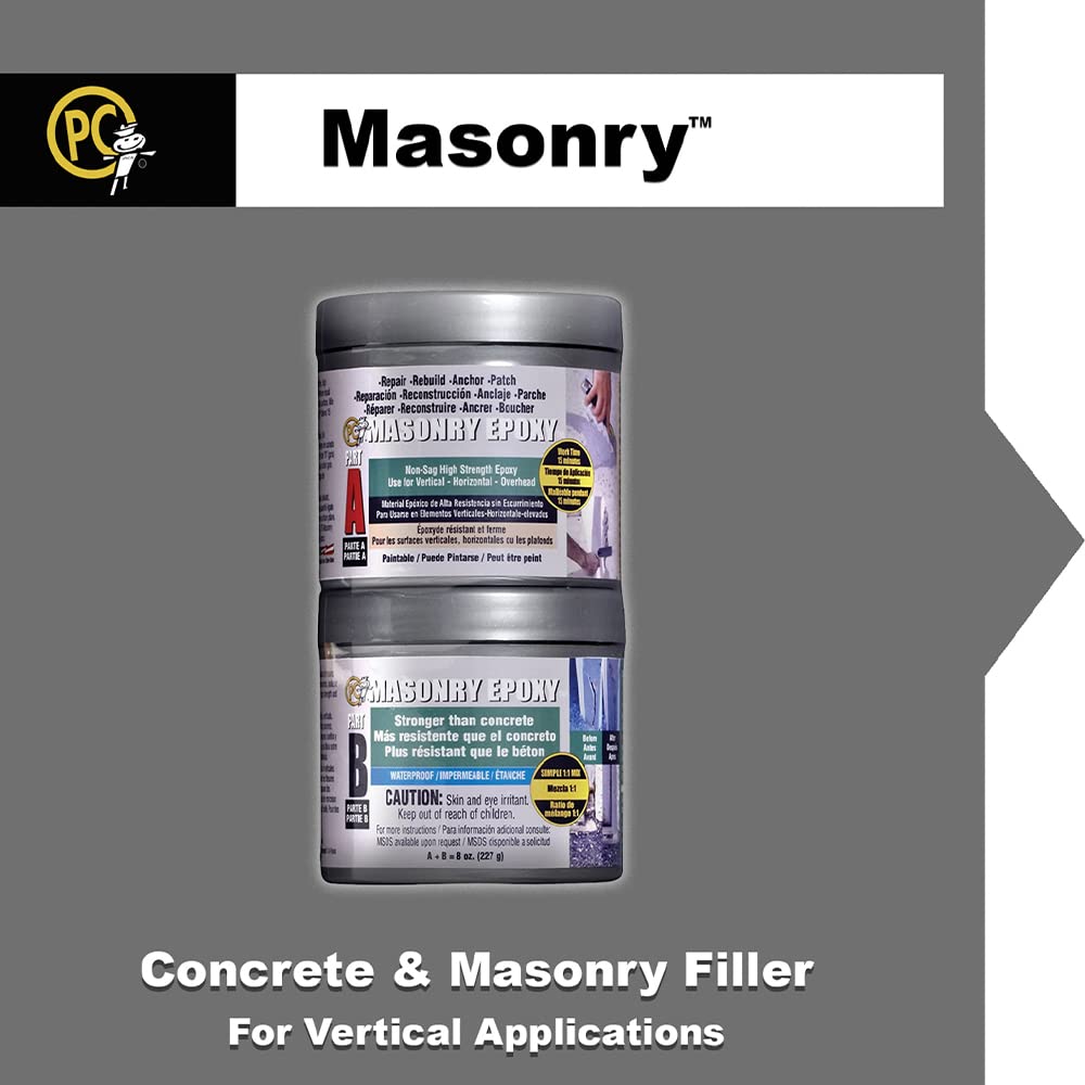 PC-Masonry epoxy paste applied to overhead masonry surfaces for reliable repairs.