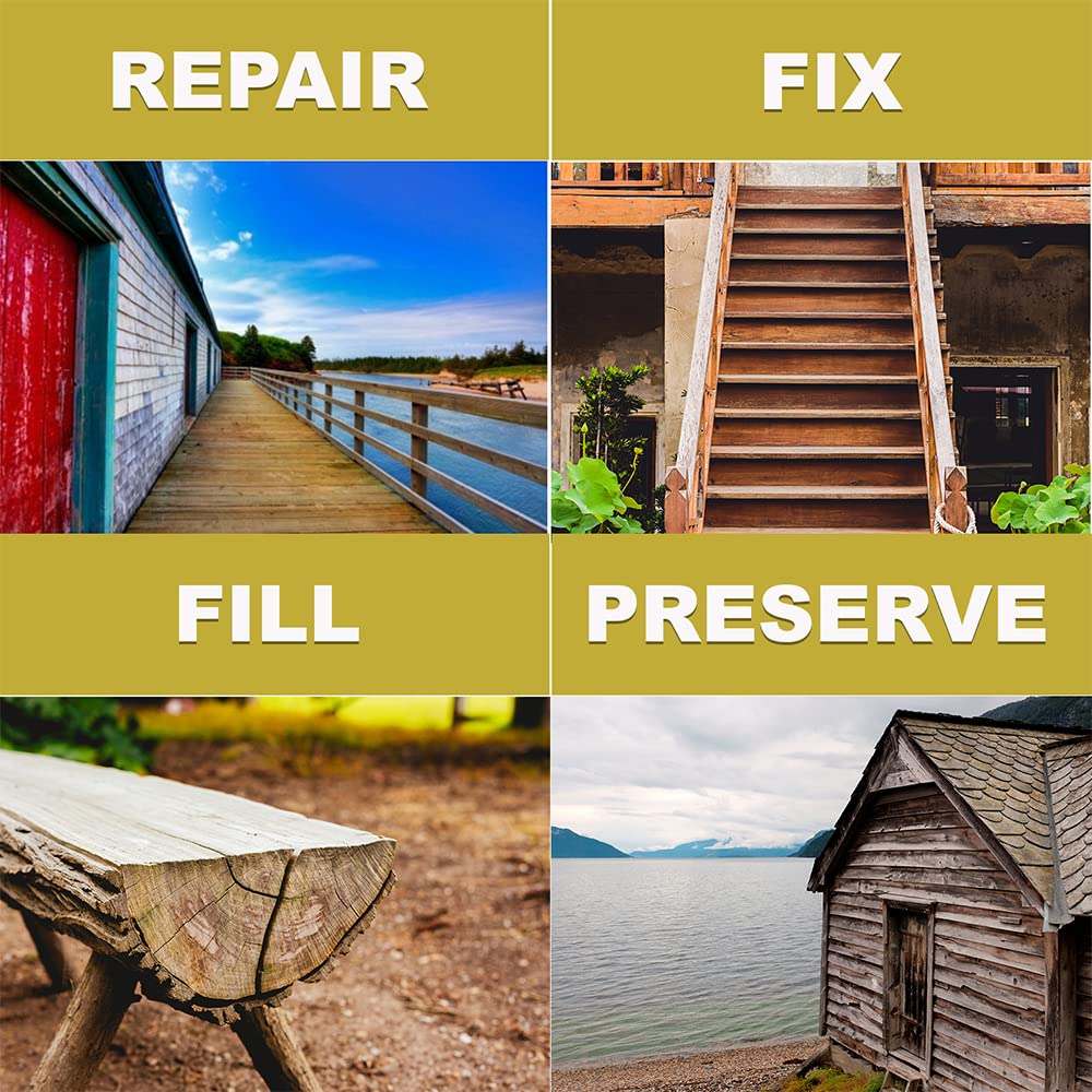 Exterior wood repair with PC-Woody resists weather and moisture.